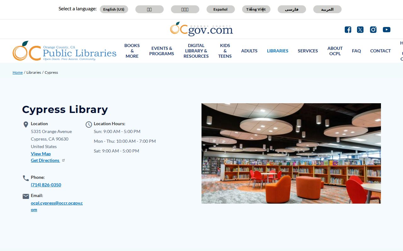 Cypress Library local-history branch information for historical directory research