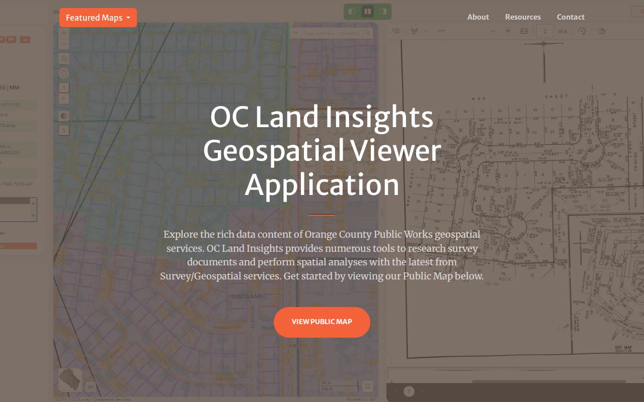 Orange County GIS parcel map used to browse Cypress lots and adjacent streets