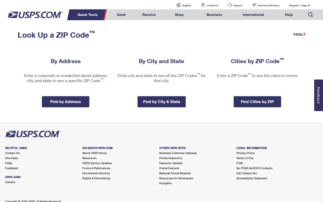 USPS ZIP Code Lookup used to verify a Cypress 90630 address